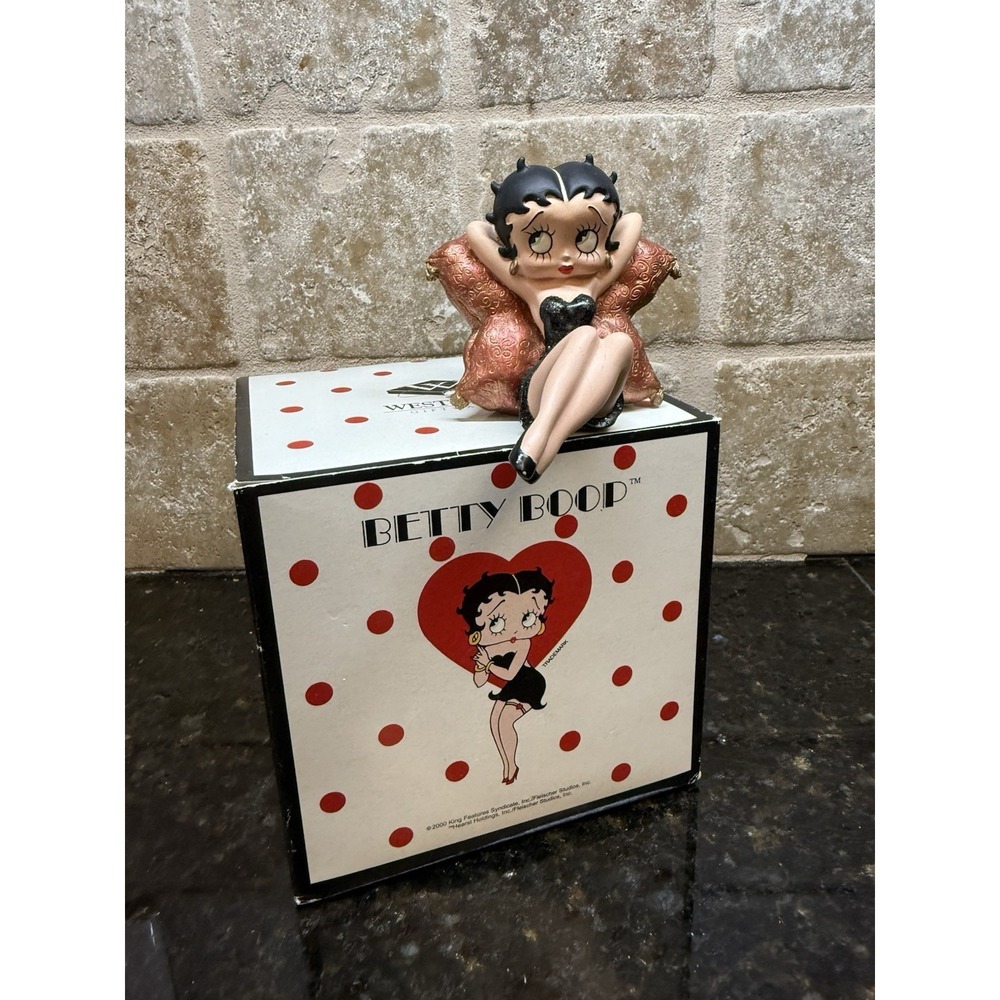VTG 2000 Betty Boop Figure Starstruck Pillow Chair Westland Giftware 6820 w/ BOX